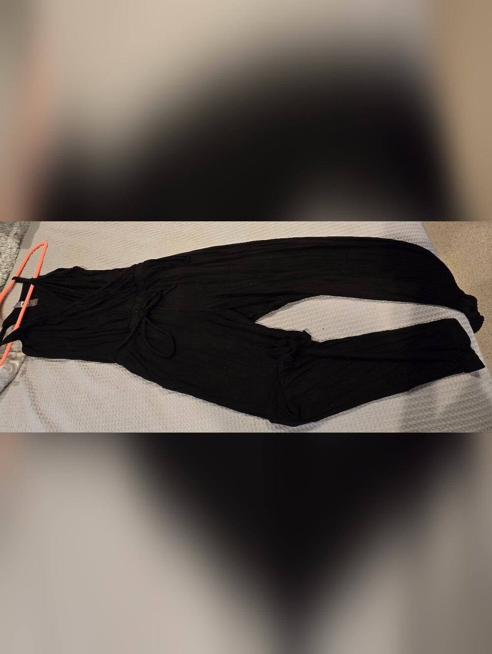 NWOT GO Couture Black Drawstring Jumpsuit, Women's S - Picture 2 of 7
